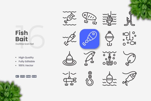 Fish Bait Icons: A Versatile Tool for Modern Design Workflows