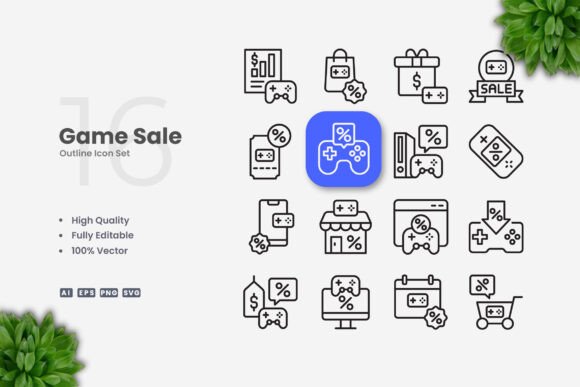 Game Sale Icons: A Versatile Tool for Digital and Print Design
