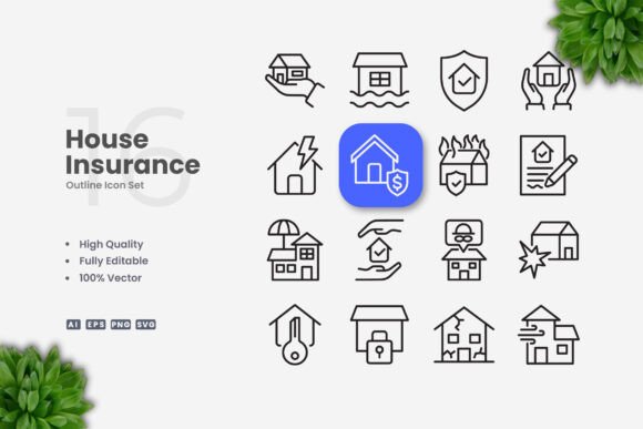House Insurance Icons: Strategic Design for Clear Communication