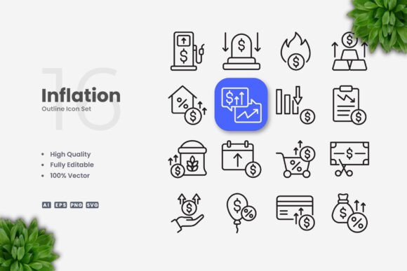Inflation Icons: A Versatile Design Solution for Digital and Print Media