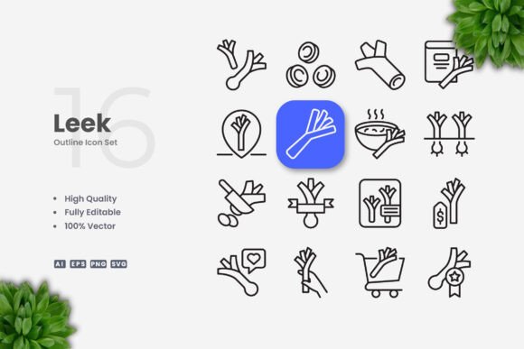 Leek Icons: Simple, Clean, and Versatile for Every Project