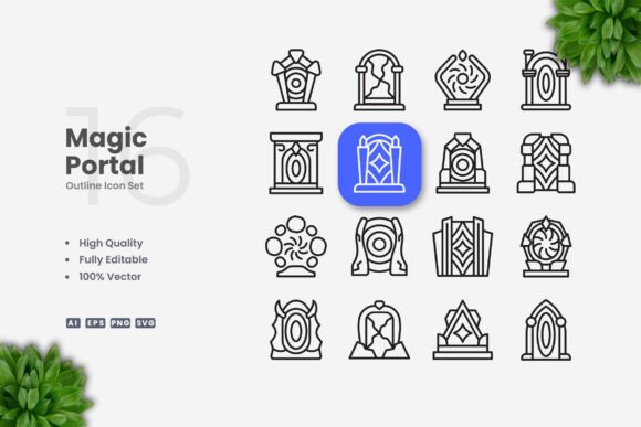 Magic Portal Icons for Modern Design