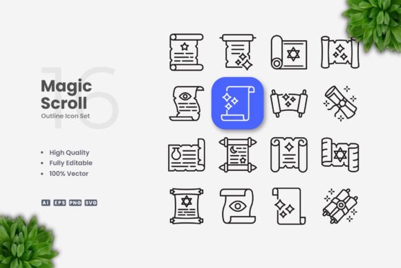 Magic Scroll Icons: Simple, Clean, and Versatile