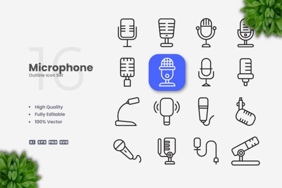 Microphone Icons: Essential Tools for Modern Design