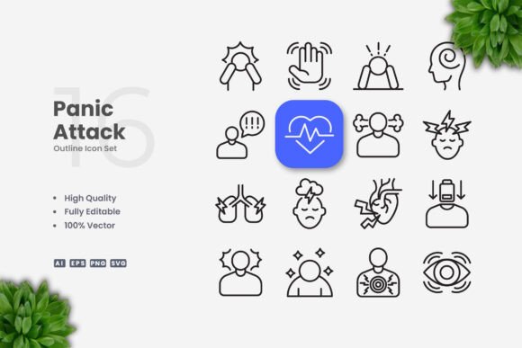 Panic Attack Icons for Modern Design