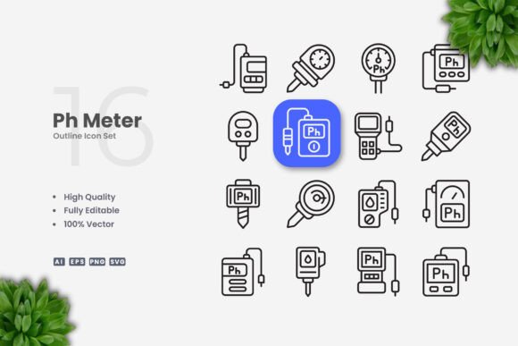 Ph Meter Icons: Simple, Clean, and Versatile