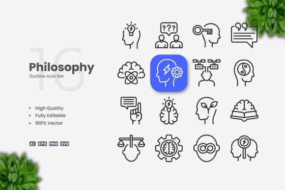 Philosophy Icons: Elegant and Versatile Design