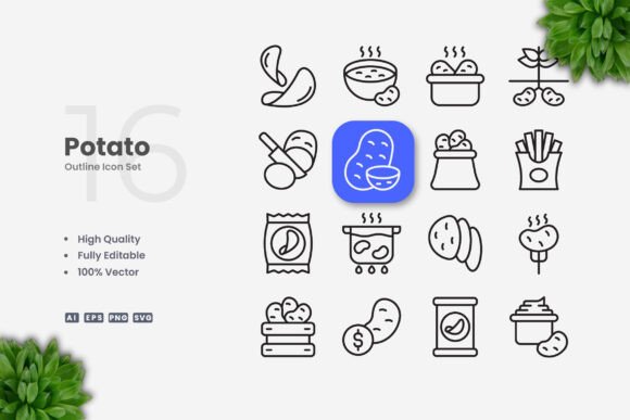 Potato Icons: Simple, Clean Design for Every Project