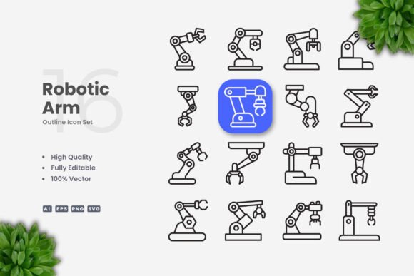 Robotic Arm Icons
