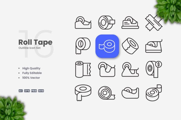 Roll Tape Icons: A Perfect Blend of Simplicity and Functionality