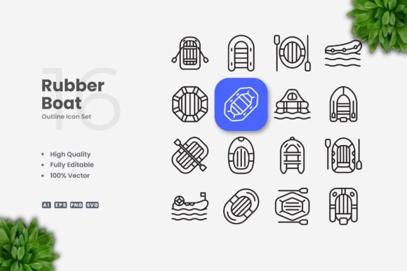 Rubber Boat Icons: A Modern Solution for Clean and Versatile Design