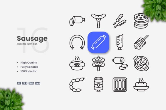 Sausage Icons: A Simple and Clean Design for Every Workflow