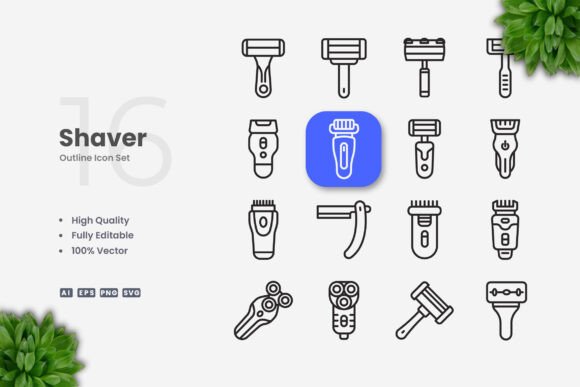 Shaver Icons: Simple, Clean, and Versatile