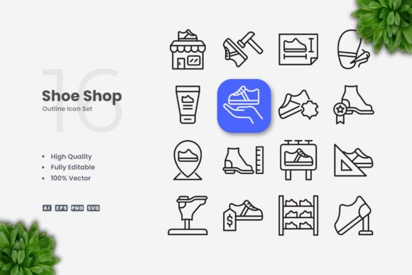 Shoe Shop Icons: A Versatile Design Resource for Every Project